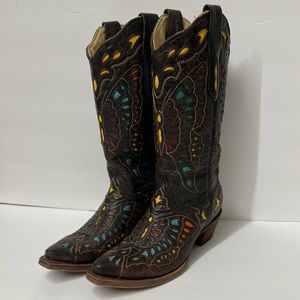 Cowboy Boots by #Corral Vintage A1928 butterfly inlay #cowboy #western #Like new